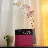 BEDDI STYLE - Alarm Clock and speaker with Changeable Faceplate - Pink